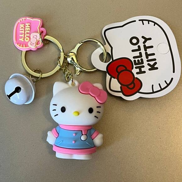 Sanrio Hello Kitty Bag Charm Key Chain Clip Mini Figurine Purse Backpack Wallet - Picture 5 of 6